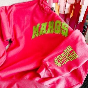 MARGS collegiate lettering crew sweatshirt
